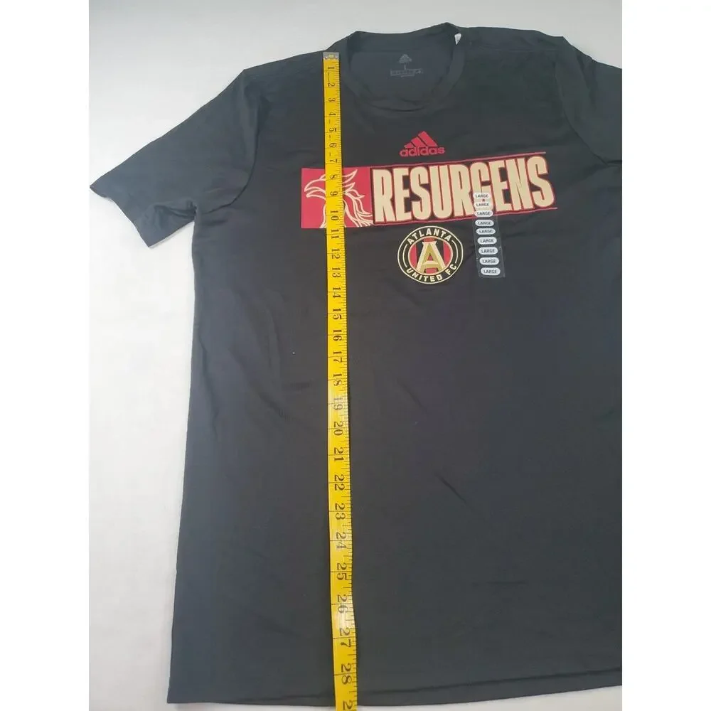 Adidas Mens Large Black Graphic Resurgen Atlanta United FC Pullover Shirt